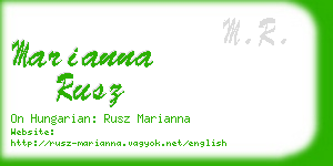 marianna rusz business card